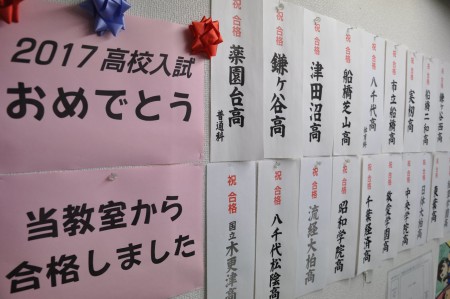 2017年度入試結果です